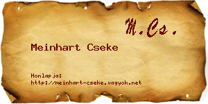 Meinhart Cseke névjegykártya